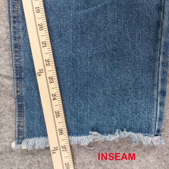 Vanilla Star 90s Boyfriend Jeans Women’s Size 17 High Rise Distressed Ripped Y2K - Picture 6 of 12